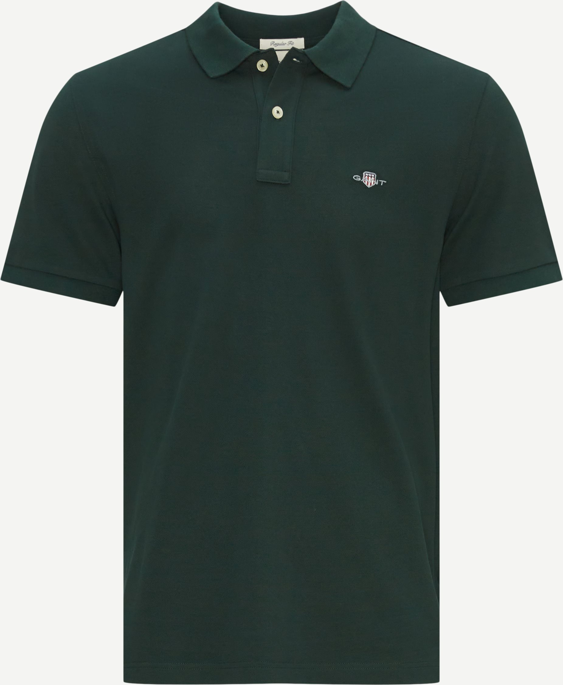 Gant T-shirts SHIELD SS PIQUE POLO 2210 Green